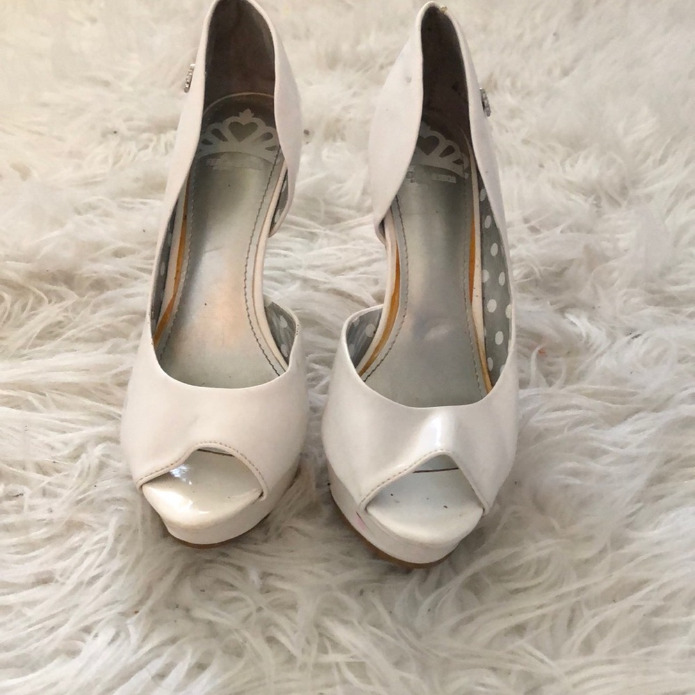 White high heels